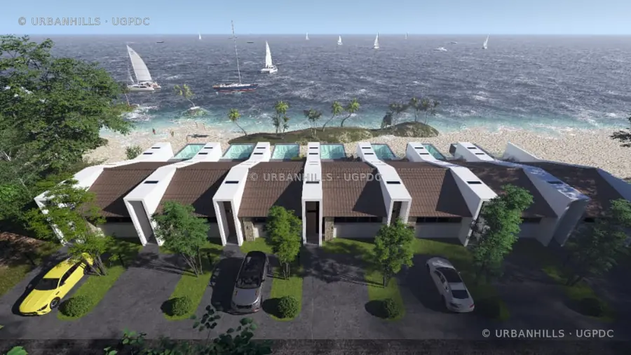Coastal villa development study exterior project rendering